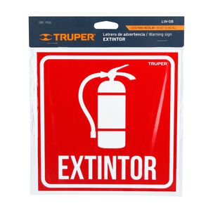 Letrero "extintor" 19x19cms Truper